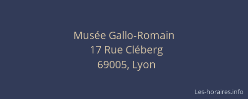 Musée Gallo-Romain
