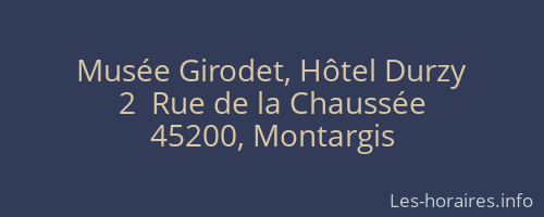 Musée Girodet, Hôtel Durzy