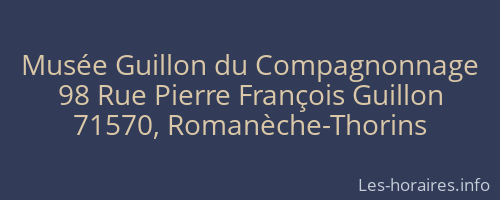 Musée Guillon du Compagnonnage