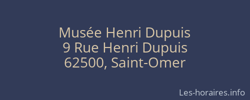 Musée Henri Dupuis