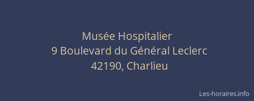 Musée Hospitalier