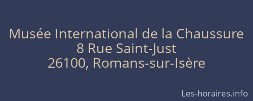 Musée International de la Chaussure