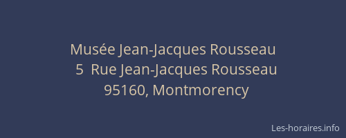 Musée Jean-Jacques Rousseau