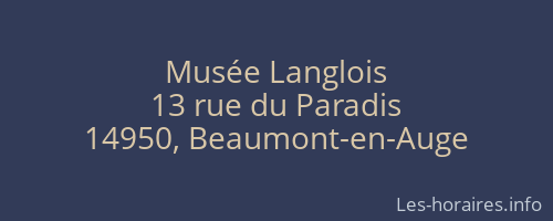 Musée Langlois