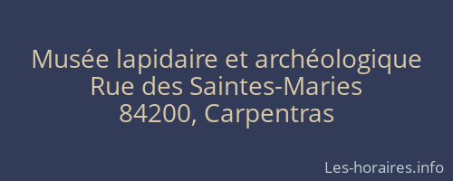 Musée lapidaire et archéologique