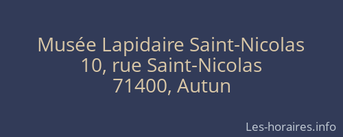 Musée Lapidaire Saint-Nicolas