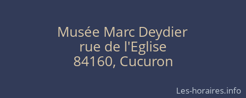 Musée Marc Deydier