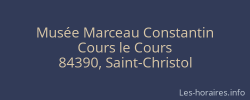 Musée Marceau Constantin