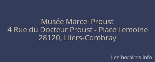 Musée Marcel Proust
