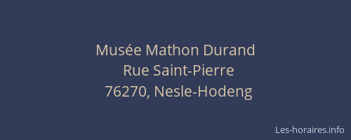Musée Mathon Durand