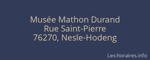Musée Mathon Durand