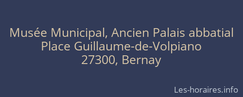 Musée Municipal, Ancien Palais abbatial