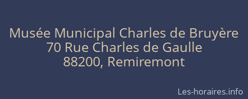 Musée Municipal Charles de Bruyère