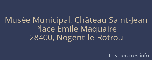Musée Municipal, Château Saint-Jean
