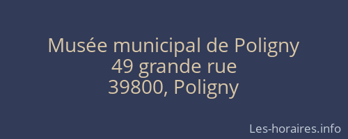 Musée municipal de Poligny