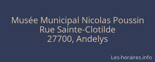 Musée Municipal Nicolas Poussin