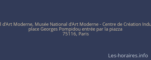Musée national d'Art Moderne, Musée National d'Art Moderne - Centre de Création Industrielle, Centre