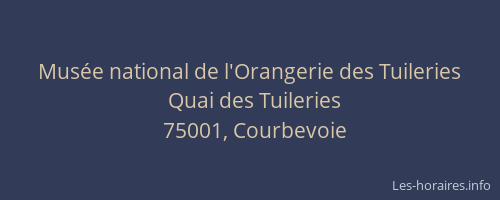 Musée national de l'Orangerie des Tuileries