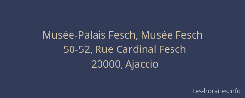 Musée-Palais Fesch, Musée Fesch