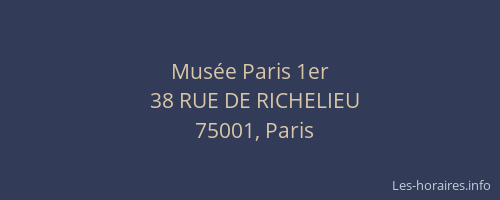 Musée Paris 1er