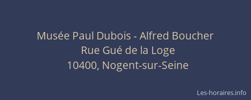 Musée Paul Dubois - Alfred Boucher
