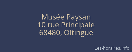 Musée Paysan