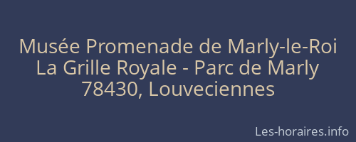 Musée Promenade de Marly-le-Roi