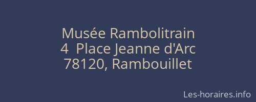 Musée Rambolitrain