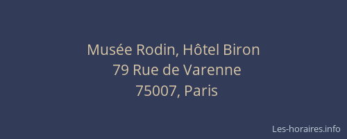 Musée Rodin, Hôtel Biron