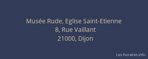 Musée Rude, Eglise Saint-Etienne