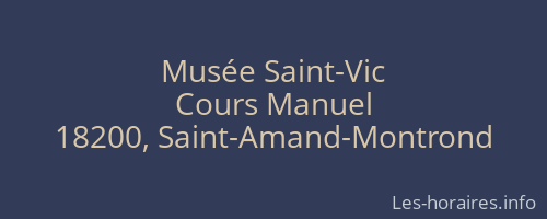 Musée Saint-Vic