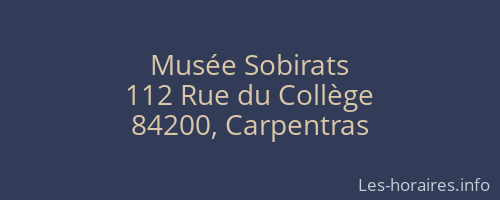 Musée Sobirats