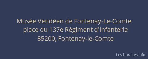 Musée Vendéen de Fontenay-Le-Comte