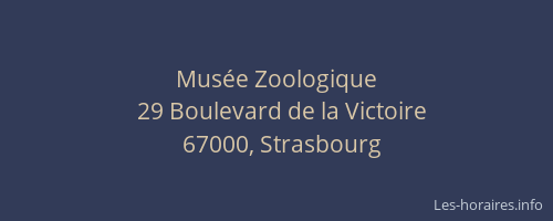 Musée Zoologique