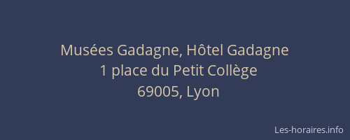 Musées Gadagne, Hôtel Gadagne