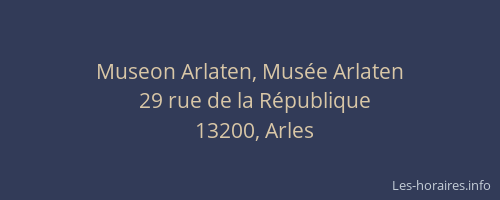 Museon Arlaten, Musée Arlaten