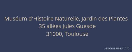 Muséum d'Histoire Naturelle, Jardin des Plantes