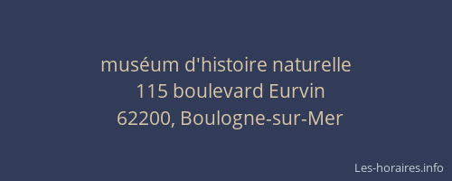 muséum d'histoire naturelle