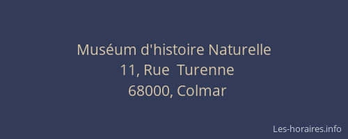 Muséum d'histoire Naturelle
