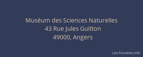 Muséum des Sciences Naturelles