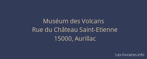 Muséum des Volcans