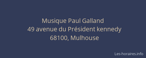 Musique Paul Galland