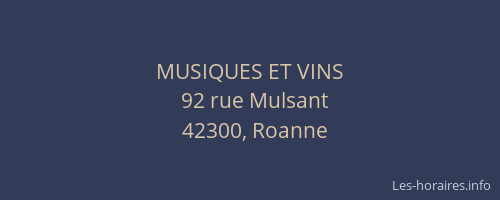 MUSIQUES ET VINS