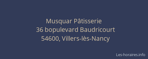 Musquar P&acirc;tisserie