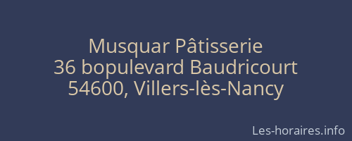 Musquar Pâtisserie