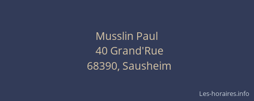 Musslin Paul