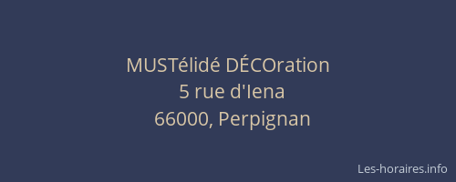 MUSTélidé DÉCOration