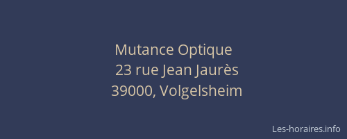 Mutance Optique