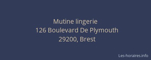 Mutine lingerie