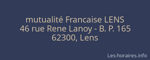 mutualité Francaise LENS